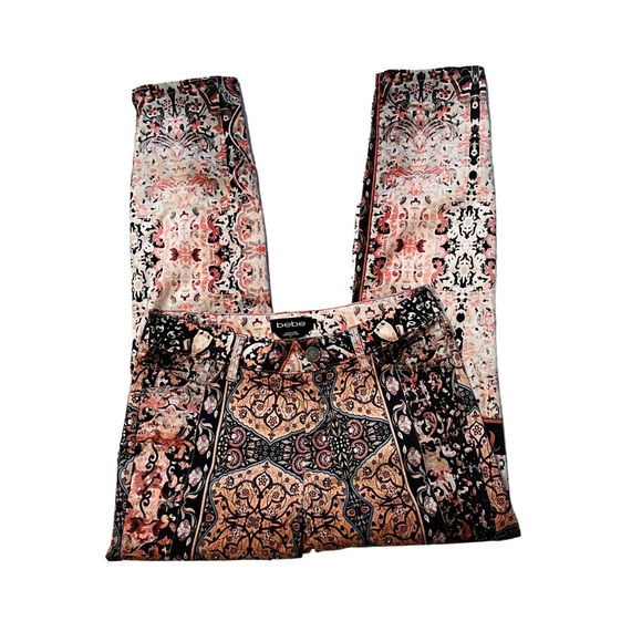 Bebe Folklore Print Skinny Jeans - Picture 6 of 14